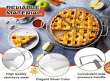 3 Pieces 8-cut, 7-cut and 6-cut Pie Cutter 10.6 Inches Diameter Stainless Steel Pie Slicer Rust V1259-DP01-F-132