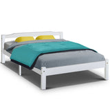 Artiss Bed Frame Double Size Wooden White LEXI WBED-C-001D-137-WH
