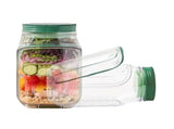 2pcs Salad Jar Set Leakproof Reusable Containers for Meal Prep Wet Dry Separation V1263-JX-307