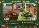 Jingle Jollys 2 Pack 45cm Lighted Artificial Christmas Tree Pathway Xmas Trees XM-TR-MINI-45-GRX2-LED