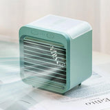 Portable Air Conditioner Fan 3 Speeds Cooling Humidifier Fan for Room Desk Bedroom Office Green V1263-JX-7214-1