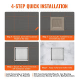 VEVOR 33.02 x 33.02 cm No Tile Shower Niche 304 Stainless Steel, Wall-Inserted Niche Recessed Double V952-BXGLYBK1C13YZKIQ0V0