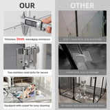 81cm Highest Acrylic Dog Whelping Pen Box Safe Aluminum Frame Pet Playpen w/ Mat V767-XPETSYL-13S-V1