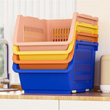 Stackable Plastic Storage Basket Closet Organizer Bin Foldable Clothes Organizer Storage Drawer V1369-AZ3-W-14497