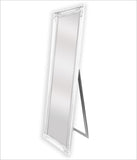 French Provincial Ornate Mirror - White - Free Standing 50cm x 170cm V292-MIRR-FRN017