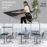 FORTIA Sit To Stand Up Standing Desk, 150x68cm, 72-118cm Electric Height Adjustable, Ergonomically V219-ADKASTFO5KSA