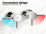 Cefito 9'' Rain Overhead Swivel Shower Head with Wall Twin Swivel Bathroom Tap Silver SHOWER-A3-RO-9-SI-TAP-RO