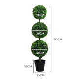 Lambu Artificial Triple Ball Boxwood Trees UM1257-3