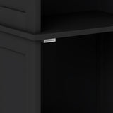 Levede Tall Bathroom Cabinet Storage 166cm Tallboy Cupboard Adjustable Shelf BATH1015-BK-AU