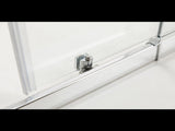 Sliding Glass Shower Door 130-140cm Chrome with Square Handle V63-846931