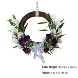 White Calla Lily Wedding Gar Small Wreath for Home Doors V1370-AZ4-23694