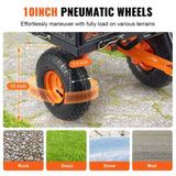 Dump Cart, Metal Garden Dump Cart with Easy to Assemble Frame, Dump Wagon with 2-in-1 Convertible V952-JSZXTC880LBSPVWN9V0