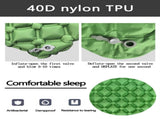 2pc Ultralight Inflatable Camping Sleeping Mat with Integrated Pillow - Waterproof 40D Nylon V888-ELOSUNG35940