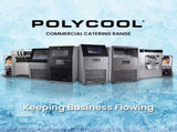 POLYCOOL Commercial 4L Benchtop Hard Ice Cream and Gelato Machine, 16L/hr output, 1400W, Stainless V219-FDSICMPYG20A
