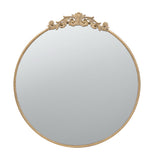 Large Baroque Gold Round Mirror 105x102cm V637-20936