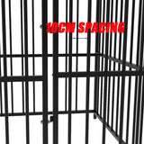 Pawhub Heavy Duty Dog Cage Black Metal Kennel Indoor Outdoor 3M V178-66731