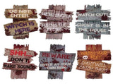 Lawn Decor Glass Fiber 6 Signs 15.7 In Stakes V1369-AZ3-W-15976