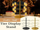 Champagne Tower Stand, 3 Tier Wine Glass Display Holder, Cocktail Tree Drinks Tower Stand, 12-Holder V1366-AZ2-W-20830