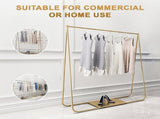 Gold Clothing Retail Shop Commercial Garment Display Rack V63-837021