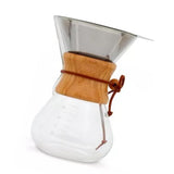 800ml Pour Over Coffee Maker High Borosilicate Glass Manual Coffee Dripper with Stainless Steel V1294-YM0703-3113230034411