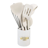 12Pcs Silicone Cooking Utensil Set White Nordic Minimalist Style NonStickware Kit for V1294-YM0714-3118210264611