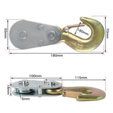 X-BULL 4Ton Snatch Block Pulley Hook Wire Rope Hoist For 4WD ATV UTV Off Road V211-AUEB-SB001