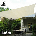 Wallaroo Waterproof 160GSM Outdoor Sun Shade Sail Canopy Cream 4 x 5m WPSS-4X5