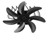 Wood Stove Fan 7 Blade Aluminum Alloy Low Noise Wall Hanging Heat Powered Stove Fan with Fixing Loop V1294-YM0706-3114230124911