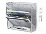 5 Tier Wall File Organizer Vertical Placement Glossy Edges Wall Mount File Holder with Hanging Hole V1294-YM0512-3117220266312