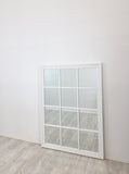 Window Style Mirror - White Rectangle 95cm x 130cm V292-MIRR-ARCH018