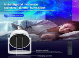 LED Starry Projection Lamp Galaxy Nebula Night Light with BT Speaker Remote Control V1263-JX-8004