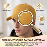 Aviator Style Baseball Cap with Integrated Goggles,Retro Pilot Style Hats Canvas Baseball Cap with V1107-922-93509-BLK