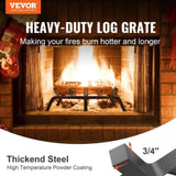 Fireplace Log Grate, 533.4mm Heavy Duty Fireplace Grate with 6 Support Legs, 19.05mm Solid V952-ZTXYMP34X3421GKO8V0