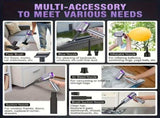 Portable Wireless Vacuum Cleaner 20000PA Vacuum 4-In-1 Vacuum Hand-Held - Purple - Size Brush - less V1106-769-87705-PUR-BRUSH