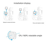 Variable Vnd Lens Filter For Dji Mavic Air 2 - 3-In-1 2.5-6.9 Stop - Reducing Light Pollution PRL-5791POD