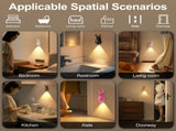 Adorable Cartoon Rabbit LED Motion Sensor Wall Light, Rechargeable Magnetic Cordless Night Lamp for V1341-ZY-GGQR38HB-SILVER-2PCS