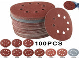 100 Pieces Sanding Disc, Sanding Discs 80, 180, 240, 320, 400, 800, 1000, 1500, 2000, 125mm V1237-ZY-528-267