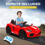 ROVO KIDS Lamborghini Inspired Ride-On Car, Remote Control, Battery Charger, Red V219-TOYROTRVL1RB