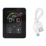 Smart Carbon Dioxide Detector USB Charging Infrared Temperature Humidity Air Quality MonitorWhite V1294-YM0901-3113210119811