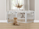 Wooden Pet Gate Dog Fence Retractable White 2000x 3MM PT1060-3-WH