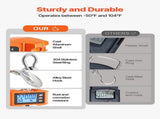 Digital Crane Scale, 2200 lbs/1000 kg, Industrial Heavy Duty Hanging Scale with Remote Control, Cast V952-ZXDCZX200GYZ1AI1NV9