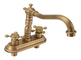G1/2 Sink Faucet Antique 2 Handle Hot Cold Water Full Copper Basin Mixer Tap for Kitchen Bathroom V1294-YM0901-3112230046012