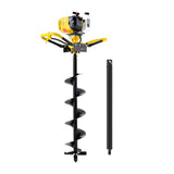 Giantz 74CC Post Hole Digger 200mm Petrol Drill Auger Extension Bits DI-SF-N-YE-AUG200