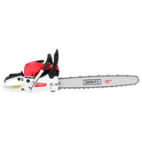 Giantz 74cc Petrol Chainsaw 22" Bar E-Start Tree Pruning Chain Saw CSAW-74CC-N-22FC-RDWH