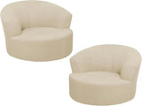 1 Pack Swivel Barrel Chair Slipcover, Stretch Soft Washable Round Club Chair Cover for Living Room, V1189-LC-RY-00238
