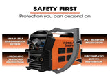 ROSSI 60A Plasma Cutter, Non-Touch Pilot ARC for Easy Cuts of Painted or Rusty Metals, DC Inverter V219-WDRPLMROC60A