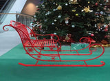 Christabelle Christmas Sleigh with Red Finish- Metal 150cm 112_JHC204R
