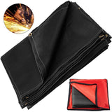 10 x 10 Ft Blanket Black Fiberglass Blanket Portable Fiberglass Fire Retardant Blanket V952-HT10X10HS00000001V0