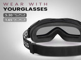OutdoorMaster OTG Ski Goggles - Over Glasses Ski/Snowboard Goggles for Men, Women & Youth - 100% UV V1168-T0-6PMB-MDJ8