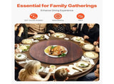 61 cm Wood Lazy Susan Turntable, 360&deg Rotation Round Clear Tabletop Rotating Tray, Acacia Wood V952-CZZP24YCMZHTGZT37V0